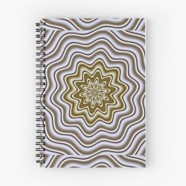 Item preview, Liquid Gold and Silver Hypnotic Metallic Wave Mandala designed and sold by pinkal.