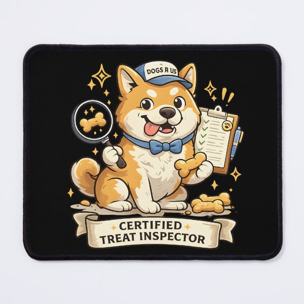 Item preview, Certified Treat Inspector Funny Dog designed and sold by CreativeMindsetLab.