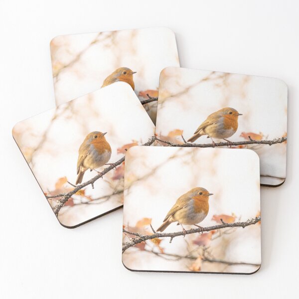 Item preview, Robin, autumn, bird photography, branch designed and sold by Marina Germain.