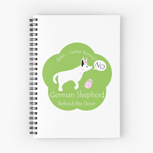 Item preview, Funny German Shepherd Easter Bunny Behind the Door Green Base designed and sold by Na7nasColorShop.