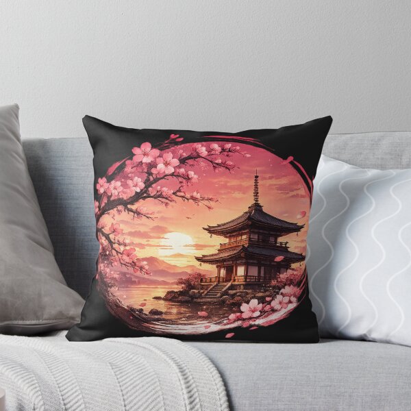 Item preview, Japanese Sakura Temple at Sunset designed and sold by NFire97.