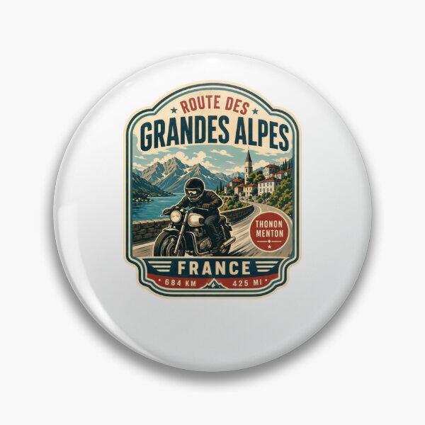 Item preview, Route Des Grandes Alpes Thonon Menton France 684 Km 425 Mi Motorcycle Road Trip Biker Journey designed and sold by Simsimah26Parks.