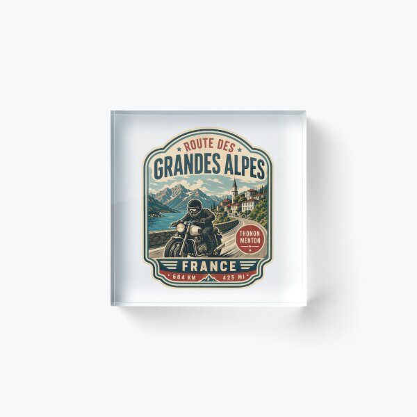 Item preview, Route Des Grandes Alpes Thonon Menton France 684 Km 425 Mi Motorcycle Road Trip Biker Journey designed and sold by Simsimah26Parks.