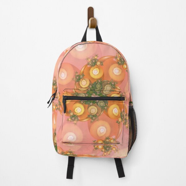 Item preview, Peach Coral and Sage Green Swirling Botanical Fractal Mandala designed and sold by pinkal.