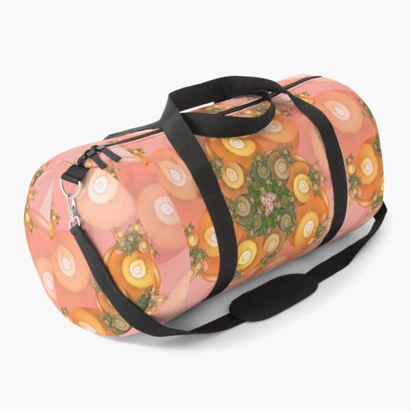 Item preview, Peach Coral and Sage Green Swirling Botanical Fractal Mandala designed and sold by pinkal.