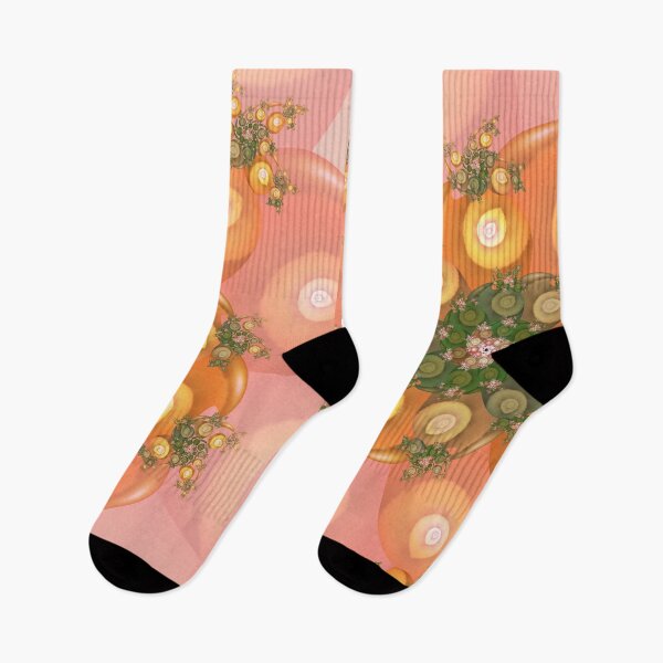 Item preview, Peach Coral and Sage Green Swirling Botanical Fractal Mandala designed and sold by pinkal.