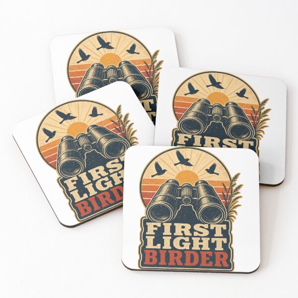 Item preview, Birdwatching T Shirt Vintage First Light Birder designed and sold by Freshloop Studio | Whimsical Vintage Art.
