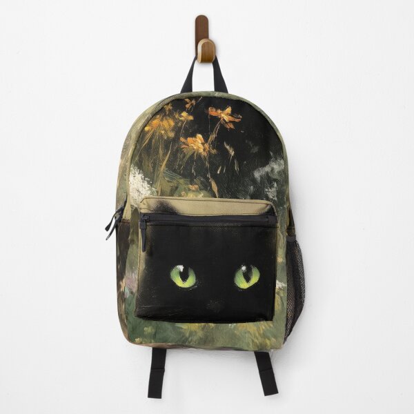Item preview, Black cat in wildflower meadow designed and sold by monchie.