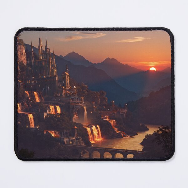 Item preview, Twilight Royalty, Fantasy Mountain Citadel at Sunset designed and sold by BlareBlare.