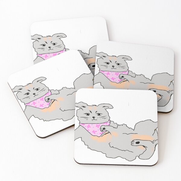 Item preview, Cute Grey Cat Lying On Its Back Funny Pet designed and sold by AbbyWorldStudio.