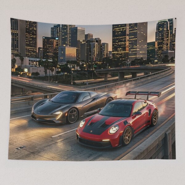 Item preview, Potrait of two cars modern art designed and sold by paristalley.