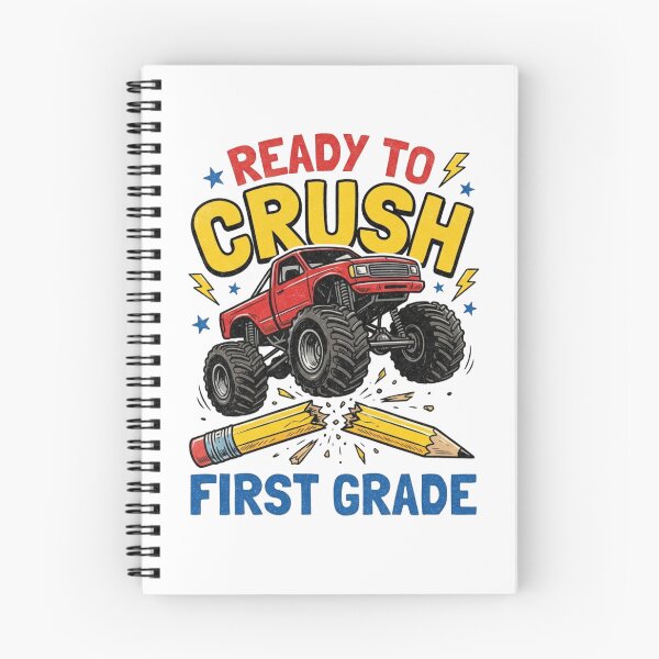 Item preview, Ready To Crush First Grade Monster Truck Back To School Boys designed and sold by raedattia.
