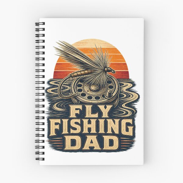 Item preview, Fly Fishing Dad Shirt Vintage River Badge designed and sold by Freshloop Studio | Whimsical Vintage Art.