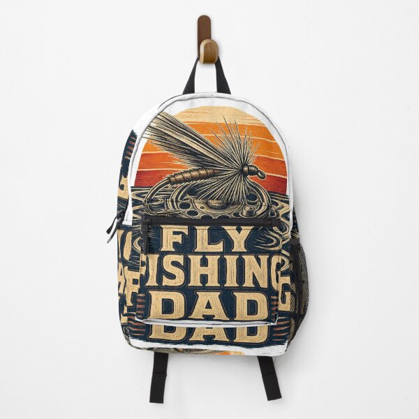 Item preview, Fly Fishing Dad Shirt Vintage River Badge designed and sold by Freshloop Studio | Whimsical Vintage Art.