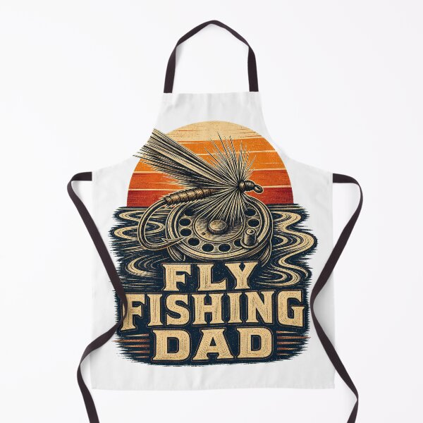 Item preview, Fly Fishing Dad Shirt Vintage River Badge designed and sold by Freshloop Studio | Whimsical Vintage Art.