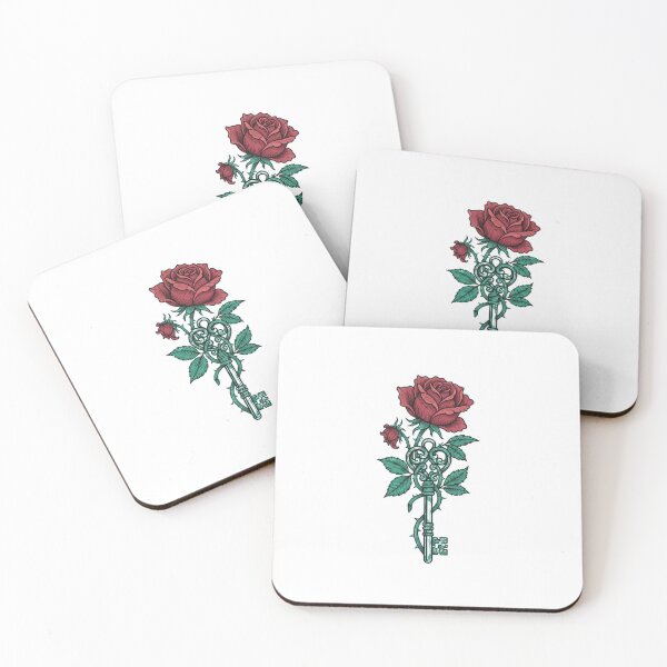 Item preview, Botanical Dark Romance Withered Rose and Vintage Key Graphic designed and sold by Ahmed Nedji.