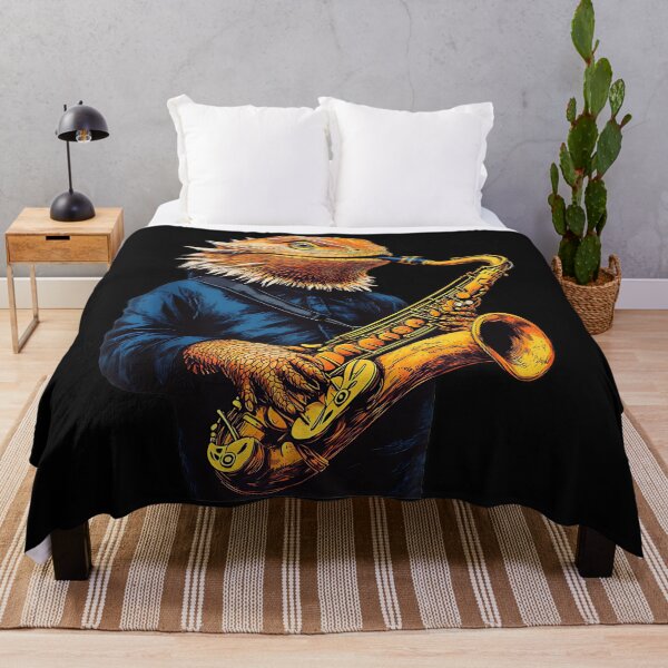 Item preview, Bearded Dragon Saxophone Jazz Musician Reptile Owner designed and sold by MOnnroyu.