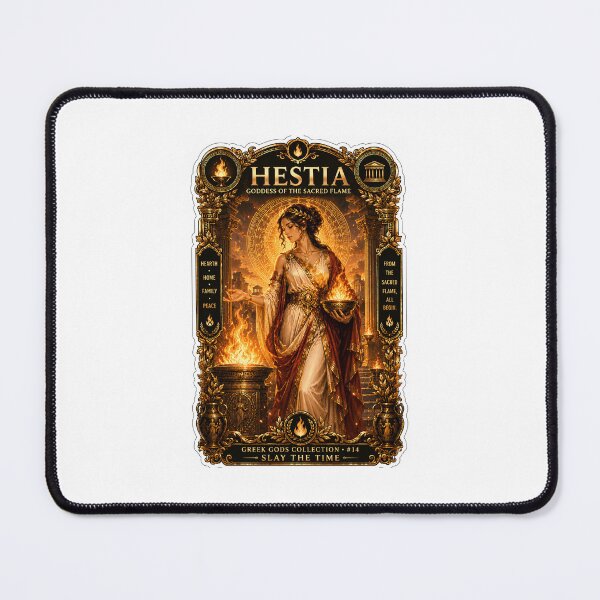 Item preview, Hestia Greek Goddess Sticker | Goddess of the Sacred Flame | Greek Mythology Collectible | Hearth & Home Art | Slay The Time designed and sold by SLAYTHESPACE.