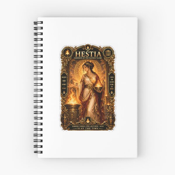 Item preview, Hestia Greek Goddess Sticker | Goddess of the Sacred Flame | Greek Mythology Collectible | Hearth & Home Art | Slay The Time designed and sold by SLAYTHESPACE.
