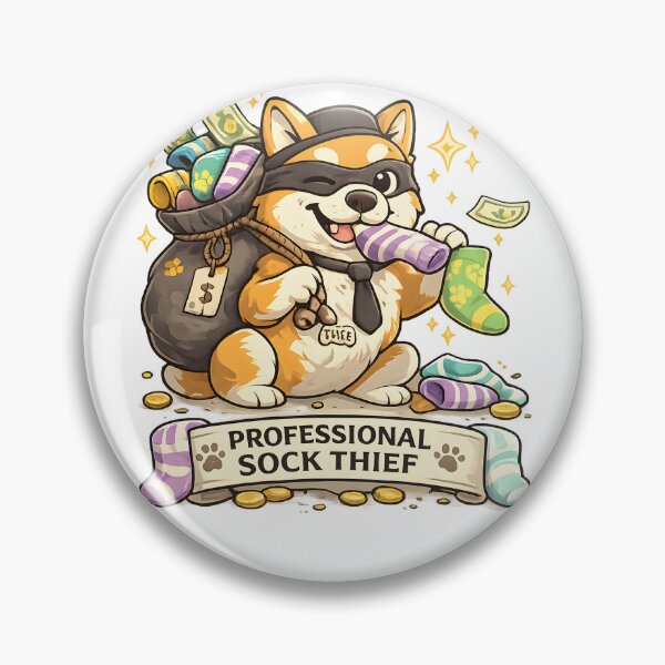 Item preview, Professional Sock Thief Funny Dog designed and sold by CreativeMindsetLab.