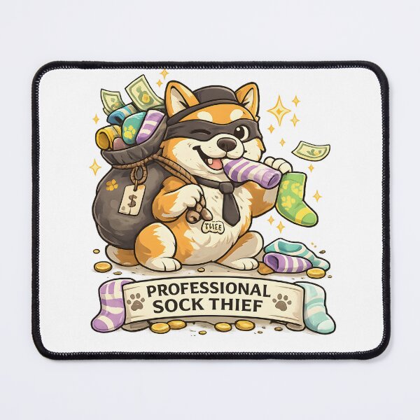 Item preview, Professional Sock Thief Funny Dog designed and sold by CreativeMindsetLab.
