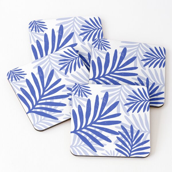 Item preview, Blue Tropical Palm Leaves Pattern | Modern Botanical Minimalist Jungle Illustration designed and sold by Ramona-Gliga.