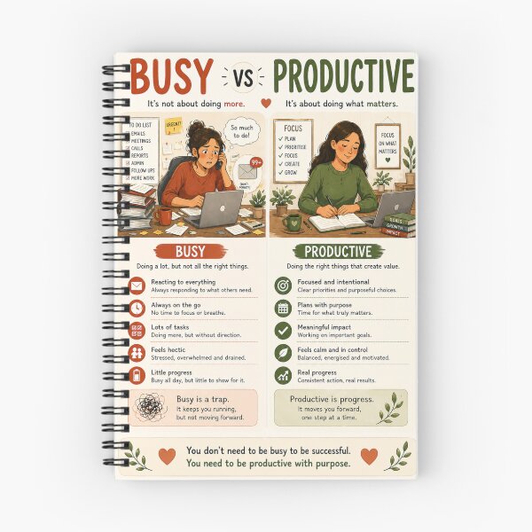 Item preview, Busy vs Productive designed and sold by HarTee.