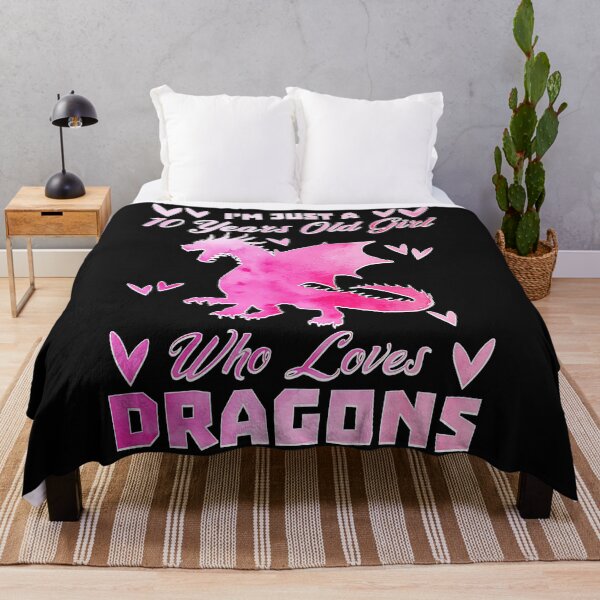 Item preview, I'm Just A 10 Years Old Girl Who Loves Dragons Tenth Birthday Dragon Lover Girl designed and sold by MOnnroyu.