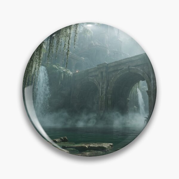 Item preview, Echoes of Time - Ruined Mossy Bridge and Jungle Falls designed and sold by BlareBlare.