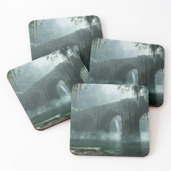 Item preview, Echoes of Time - Ruined Mossy Bridge and Jungle Falls designed and sold by BlareBlare.
