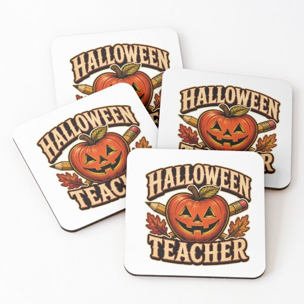 Item preview, Halloween Teacher Shirt Vintage Pumpkin Apple Badge designed and sold by Freshloop Studio | Whimsical Vintage Art.