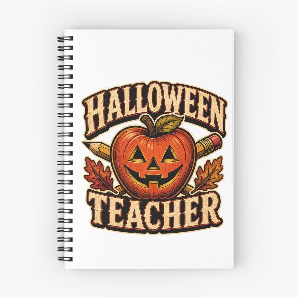 Item preview, Halloween Teacher Shirt Vintage Pumpkin Apple Badge designed and sold by Freshloop Studio | Whimsical Vintage Art.