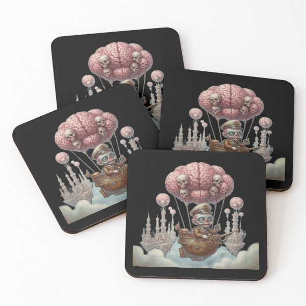 Item preview, The Adventures of Brainy Airship Captain Surreal Art designed and sold by LujziWorld.