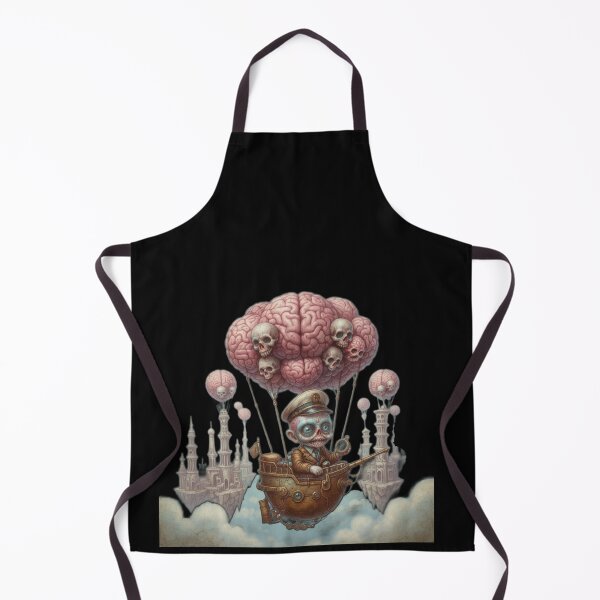 Item preview, The Adventures of Brainy Airship Captain Surreal Art designed and sold by LujziWorld.