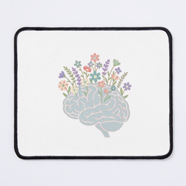 Item preview, Mental Health Bloom Wildflower Brain Silhouette Wellness Art designed and sold by Ahmed Nedji.