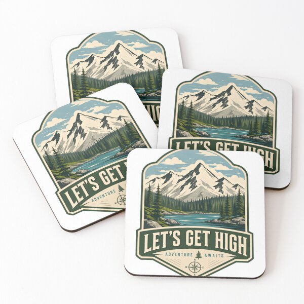 Item preview, Let's Get High Adventure Awaits Mountain Hiking Outdoorsman designed and sold by Simsimah26Parks.