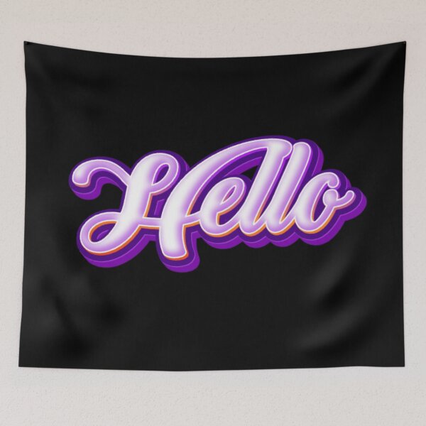 Item preview, Glowing Hello Typography designed and sold by Khadigadesings.