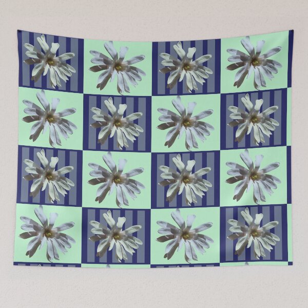 Item preview, Elegant Star Magnolia Macro Flower Photography Bedding Collage designed and sold by JurateArt-DK.