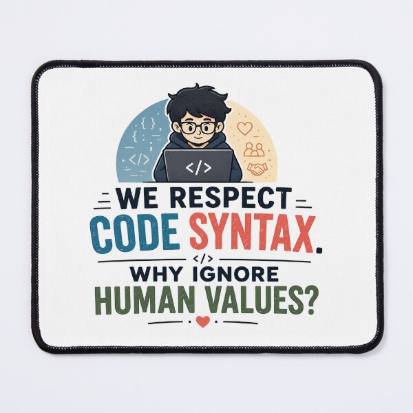 Item preview, We respect code syntax Why ignore human values designed and sold by TheSoulGallery.