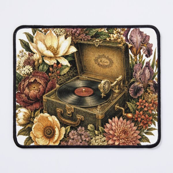 Item preview, Sticker - Decal - T-shirt: Vintage Gramophone Bloom designed and sold by ForeverPrintsOK.