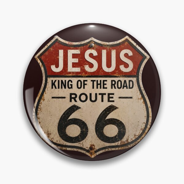 Item preview, Jesus King of the Road Route 66 designed and sold by BattlefoxxEarth.