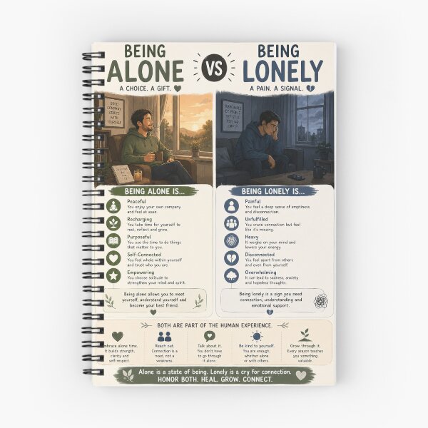 Item preview, Being Alone vs Being Lonely designed and sold by HarTee.