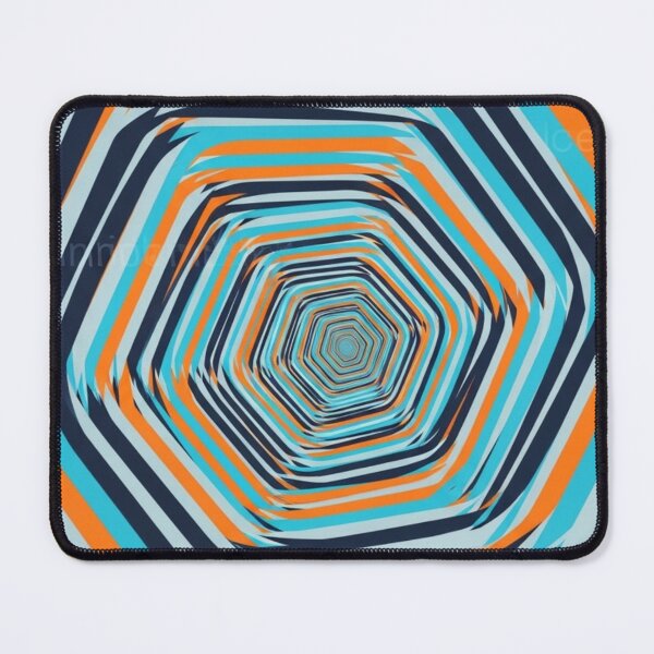 Item preview, Vibrant Hexagon Vortex - Abstract Optical Art designed and sold by Dzblack.