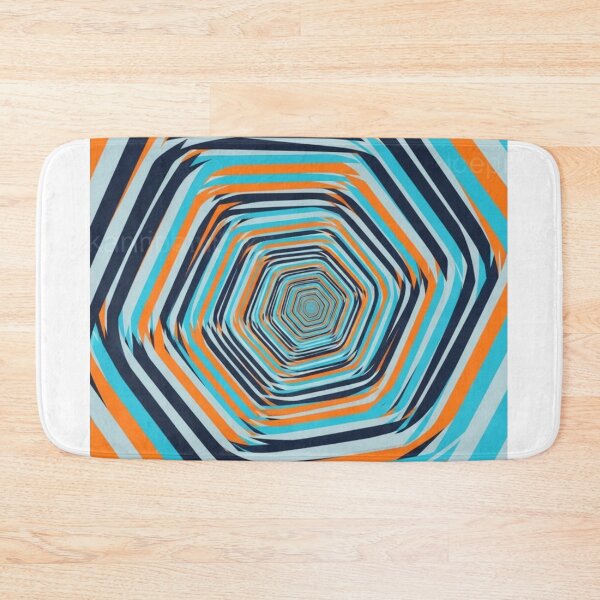 Item preview, Vibrant Hexagon Vortex - Abstract Optical Art designed and sold by Dzblack.