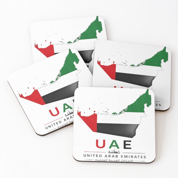 Item preview, UAE Map with National Flag Design designed and sold by ali prints.