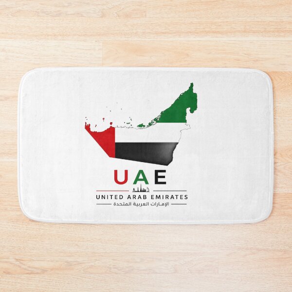 Item preview, UAE Map with National Flag Design designed and sold by ali prints.