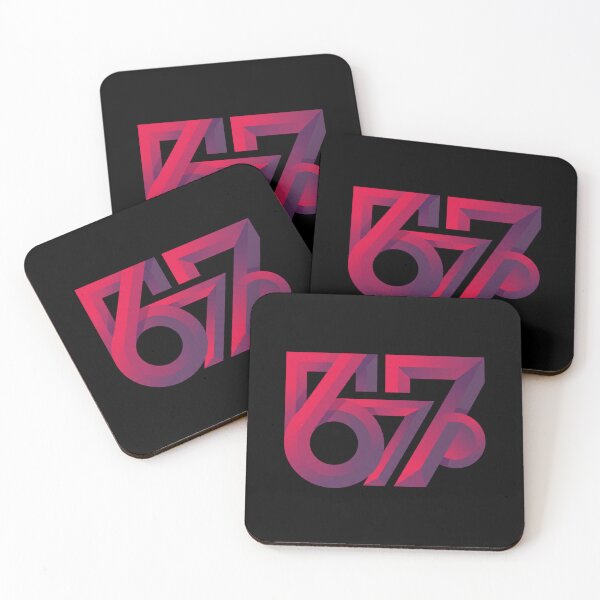 Item preview, Interlocking Red and Purple Geometric Number 67 designed and sold by Sergii Davydenko.