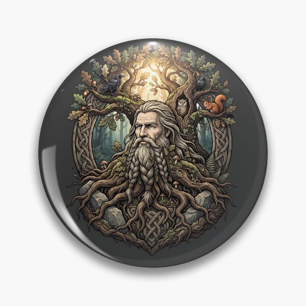 Artikelvorschau, Bärtiger Wikinger Eichenwurzeln Waldgeist entworfen und verkauft von MythicCotton.