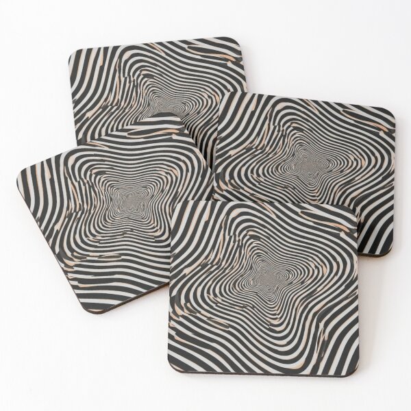 Item preview, Hypnotic Wavy Vortex - Black and White Op Art designed and sold by Dzblack.