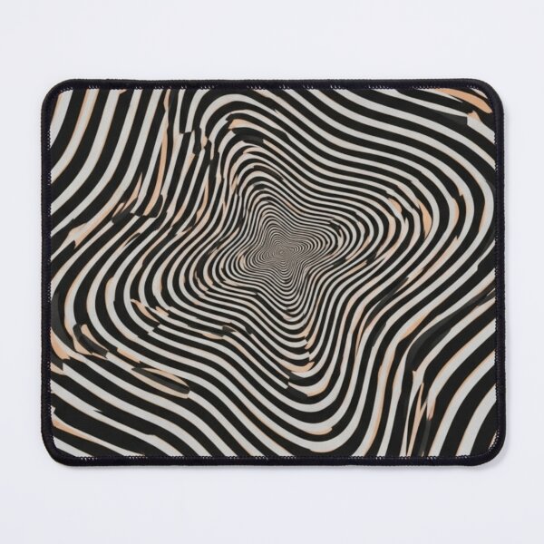 Item preview, Hypnotic Wavy Vortex - Black and White Op Art designed and sold by Dzblack.